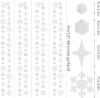Snowflake-Snow White-Silver Christmas Party-Decorations Streamers - 52Ft White Winter Wonderland Frozen Hanging Paper Garland Banner,Birthday Wedding Baby Shower New Year Supplies Decor Hugtmr
