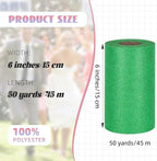 Glitter Tulle Rolls 6" by 50 Yards - Sparkle Fabric Ribbon With Sequins for DIY Tutu Skirt, Wedding, Birthday Party Decoration (Green)