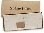 Solino Home Linen Hemstitch Table Runner 36 Inches - Cotton Linen Small Table Runner 14 x 36 Inch Ideal for Dresser and Coffee Tables - Fall, Autumn, Halloween, Thanksgiving, Christmas