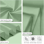 8 Pack Sage Green Tablecloth 60 x 102 Inch Rectangular Tablecloths for 6 Foot Rectangle Tables, Wrinkle Resistant Green Table Cloth Washable Polyester Fabric Table Covers for Party Wedding Banquet
