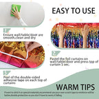 3 Pack Colorful Foil Fringe Curtain Backdrop - 6.6 x 3.3 ft Wavy Rainbow Tinsel Backdrop Curtain Metallic Streamers Iridescent Holiday Photo Booth Party Decorations
