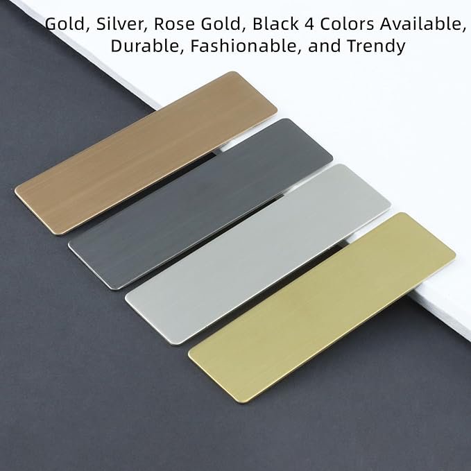 Stainless Steel Bronze Custom Name Tags with Pin or Magnet Adhesive Tape,Personalized,Customizable Name Tags,Custom ID Badge for Employee,Workers,Cops, Nurses, Doctors,Teachers(Rosegold)