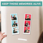 pbf PHOTO BOOTH FRAMES 2x6 Magnetic Picture Frames for Refrigerator | 2 x 6 Clear Magnetic Vinyl Frames for Photo Strips for Fridge (200-Pack)