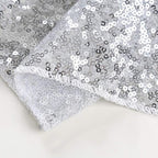 8ft x 8ft Silver Sequin Backdrop Curtain Glitter Photo Booth Backdrop for Wedding Birthday Baby Shower Event Decorations