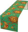 Boho Moon Table Runner, Phase of The Moon Star Sun Cartoon Pattern Table Runner for Kitchen Living Room Home Party 13x108 Inch
