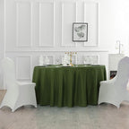 120 inch Round Tablecloth Washable Polyester Table Cloth Decorative Table Cover for Wedding Party Dining Banquet（120 inch,Willow）