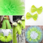 Lime Green Tulle Fabric Rolls 6 Inch by 100 Yards (300 feet) Fabric Spool Tulle Ribbon for DIY Tutu Bow Halloween Decorations Baby Shower Birthday Party Wedding Christmas Craft Supplies