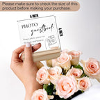 Photo Guest Book Sign, Wedding Decor, Acrylic Wedding Signs, Guest Book Signs forWedding, WeddingGuest Books SignAcrylic Plaque Sign with Wood Stand for WeddingDecorations for Reception