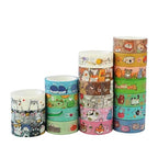 20 Rolls Cute Animals Washi Tape Set, Gold Silver Foil Cartoon Pets Decorative Tape for Bullet Journal, Planner, DIY Arts Crafts, Scrapbooking, Holiday Decoration