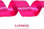 LaRibbons Hot Pink Satin Ribbon 1 1/2 Inch 25 Yards Luxury Double Faced Hot Pink Ribbon for Gift Wrapping Pink Breast Cancer Ribbons Flower Bouquet Crafts Wedding Party Christmas Decoration