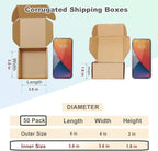 MEBRUDY 4x4x2 Inches Shipping Boxes Pack of 50, Small Corrugated Cardboard Box for Mailing Packing Literature Mailer