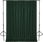 DWCN 10x7 FT Backdrop Curtains for Parties, Photography Backdrop Drapes with Rod Pockets for Wedding Decorations Stage Birthday Family Gatherings, 2 Panels 5ft x 7ft, Hunter Green