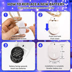 HXWEIYE 6 Pack Blue Fairy Lights Battery Operated, 7ft 20LED Mini Mason Jar Fairy String Lights, Waterproof Firefly Starry Light for DIY Wedding Party Bedroom Patio Christmas Décor