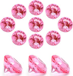 100 PCS Acrylic Diamond Gems, Pink Acrylic Diamonds 1 Inch Acrylic Gemstones Vase Filler Fake Gems Plastic Gems for Home Table Scatters Party, Event, Wedding, Arts & Crafts, Birthday Decorations