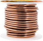 Mandala Crafts 8 Gauge Anodized Aluminum Craft Wire for Jewelry Making - 32 FT Colored Flexible Light Brown Wire - Bendable for Bonsai Armature Crafting Sculpting