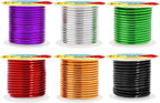 Mandala Crafts 10 Gauge Anodized Aluminum Craft Wire for Jewelry Making - 120 FT Colored Flexible Silver Black Gold Purple Red Kelly Green Wire - Bendable for Bonsai Armature Crafting Sculpting