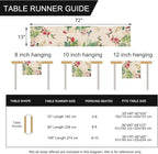Seliem Summer Tropical Hummingbird Palm Leaf Greenery Table Runner, Spring Birds Home Kitchen Monstera Geranium Flowers Dining Decor, Seasonal Burlap Decorations Anniversary Party Supply 13 x 72 Inch