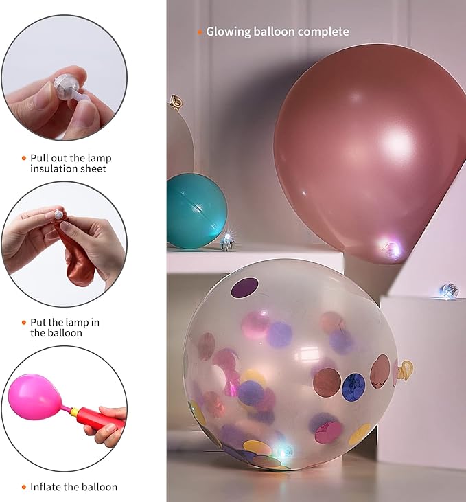 Aogist 100pcs Green Mini Lights with Hook,Long Standby Time Waterproof LED Balloon Light,Battery Powered,Ball Lamp for Balloon Paper Lantern Birthday Party Christmas Halloween (Matching Tag Rope)