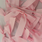 50pcs 2.5" Light Pink Polyester Satin Ribbon Bows with Twist Ties for Gift Wrapping Packing Easter Rabbit Decoration (Lt.Pink)