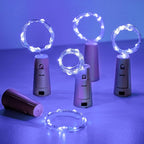 Aluan Wine Bottle Lights with Cork, Christmas Lights 10 Pack 20 LED Mini Fairy String Lights, Waterproof Battery Operated Cork Lamp for Liquor Bottles Wedding Reception Table Decorations, Cool White