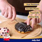 JOLLY CHEF 300 Count Clear Plastic Knives Heavy Duty, 7.7" Heat Resistant Solid and Durable Plastic Knives Disposable, Disposable Bulk Cutlery Suitable for Parties Supply Events Everyday Use