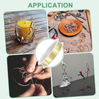 0.6 mm/22 Gauge Copper Wire for Jewelry Making, 13.1FT Copper Beading Craft Wire for Jewelry/Weaving/DIY Crafting/Planting, Color-Retaining [4M, Light Golden]