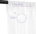 White Ceiling Drapes for Wedding, 5ftx20ft Sheer Fabric Curtain, Wedding Arch Draping, Romantic Decorations for Party Ceremony Stage