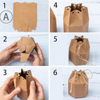 Zontween 50 Pack Hexagon Paper Box With Twines Kraft Paper Hexagon Boxes With Twice Candy Favor Present Boxes For Wedding Birthday Brown