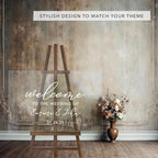 Andaz Press Custom Large Wedding Acrylic Sign, 16 x 24 Inches, Welcome, Personalized Sign, Welcome Sign For Modern Wedding Decor Decorations For Reception
