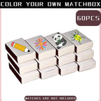 60pcs Blank Match Boxes, 2.25x1.42x0.59in Bulk Christian Bible Matchboxes DIY White Storage Containers Holders Double-Sided Striker Wedding Bridal Baby Shower Birthday Party Favor, No Matches Included