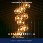 FLSNT LED Candelabra Light Bulbs 40W Equivalent, B11 E12 Small Base Chandelier Bulbs, 2200K Warm White, Dimmable, 330LM, Amber Glass Finishing, 12 Pack UL,CA65 Listed.