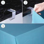 Boao 50 Packs Table Skirt Cover Clips Plastic Tablecloth Clips for Outdoor Party Dining Home 1 3/5 to 1 4/5 Inches