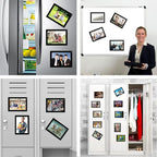 Magnetic Picture Frames for Refrigerator (4"X6",30 Pack),Magnet Photo Frame Pockets/Greeting Card Sleeve,Decorations for Lockers