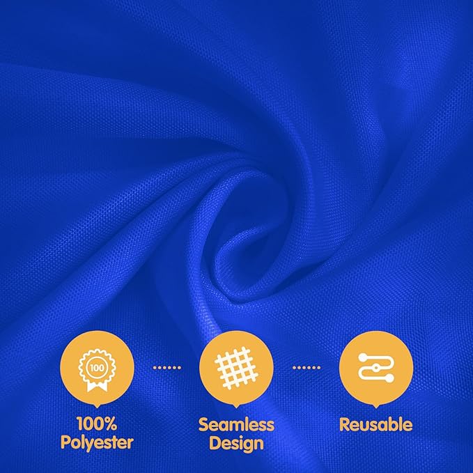 BRILLMAX 6 Pack Royal Blue Round Tablecloths 90 Inch - Circle Bulk Linen Polyester Fabric Washable Table Cloth Cover for Wedding Reception Banquet Birthday Party Buffet Restaurant