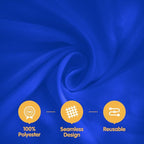 BRILLMAX 6 Pack Royal Blue Round Tablecloths 120 Inch - Circle Bulk Linen Polyester Fabric Washable Table Cloth Cover for Wedding Reception Banquet Birthday Party Buffet Restaurant