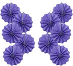Purple Party Decorations,Purple Bridal Shower Decorations,Halloween Decor Events Accessories,Retirement Decorations Paper Fans Bulk 8in,Anniversary Decorations for Party 30 Color DIY Set(Purple)