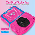 Handheld Game Console for Girls, 220 Retro Games Built-in, 3.5'' HD IPS Screen, Rechargeable Mini Portable Video Game Player for Travel & Car Trips, Gift for Kids (Rose Red)