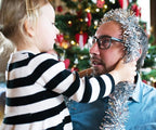 DECORA 33 Feet Silver Tinsel Garland, Christmas Metallic Hanging Tinsel Garland for Xmas Tree Home and Party Decoration