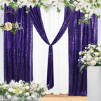 Eternal Beauty Sequin Backdrop Curtains, 3x7 Ft-2 Panels Purple Back Drop for Shimmer Photography Party Wedding Birthday Decor