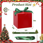 DOYIDE Small Gift Boxes, 20 Pack 5x5x5 Inch Red Elegant Paper Boxes with Ribbons, Crafting, Christmas Gift Box Wedding Party Favor, Cupcake, Candy, Bridesmaids Proposal Box