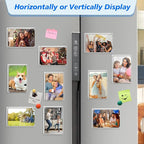 6 Pack Magnetic Picture Frames for Refrigerator 4x6, Acrylic Fridge Magnet Frame, Stylish Clear Framless Photo Frame for Home, Office, School Locker Display