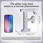 TONIFUL 8 Inch Silver Glitter Letter F Table Centerpiece A-Z Silver Birthday Party Decorations,Silver Alphabet F for Birthday,Chrismas,Graduation,Bridal Shower,Wedding,Anniversary Party Supplies