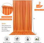 10 x 7 Feet Orange A Backdrop Curtain for Partie, Background Curtains for Photoshoot, Birthday, Wedding, Halloween, Thanksgiving, Christmas, New Year Party Decorations 5Ft x 7Ft, 2 Panels