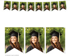 Andaz Press Bulk Photo Personalized Gift and Party Favors Collection, Hanging Pennant Party Banner with String, Custom Photo, 18 pennants, Approx 6 feet long, 1-Pack