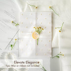 50 Pack Pre-Folded Vellum Jackets For 5x7 Invitations,AZAZA Translucent Invitation Sleeves,115GSM Vellum Jackets 5x7, Wedding Invitation Accessories, For Weddings Birthdays Baby Showers,Elegant Pearl