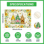 XCHI Daisies Flowers Gnomes Spring Placemats Set of 4 Table Mats Summer Seasonal Table Decorations 12x18 Inch