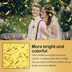6 Pack Gold Confetti Cannon, Confetti Poppers,12 Inch Party Poppers Shooters for Birthdays, Graduation Celebration,Weddings, New Year's Eve, Christmas and Any Celebrations