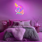 Unicorn Neon Sign for Wall Decor, Dimmable Colorful Unicorn Neon Lights for Girls Room, USB Powered Unicorn Led Signs for Bedroom Kids Room, Perfect Gifts Unicorn Lights for Girls(13"*12.6")