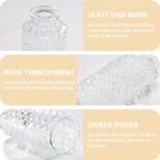 Mini Bud Vases As Wedding Centerpieces for Tables,Clear Bud Vases for Flowers,Small Flower Vases Suitable for Birthday Party,Anniversary,Wedding Reception,Baby Shower (Clear, 24PCS)