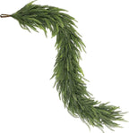 5FT Christmas Norfolk Pine Garland -1PCS, Artificial Pine Needles Garlands Faux Greenery Fake Garland for Holiday Fireplace,Table,Window,Stairs,Mante,Indoor Outdoor Decor